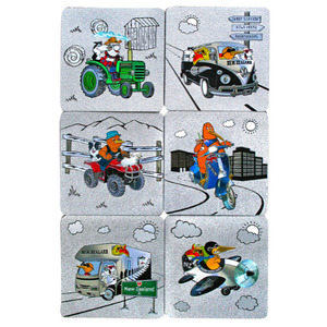Vehicles Foil Coaster - 6pc