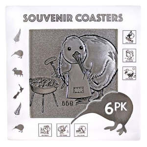 Kiwis of NZ Coasters Foil 6pk
