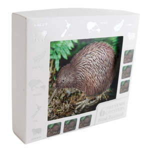 New Zealand Coasters Placemats: Kiwi Foil Coasters 6pk