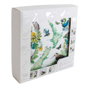 Birds & Flowers Foil Coasters 6pk