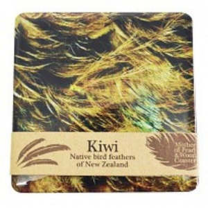 New Zealand Coasters Placemats: Kiwi Feather Pearl Coaster