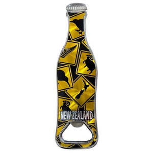 Roadsigns Bottle Opener Bottle Shaped Magnet