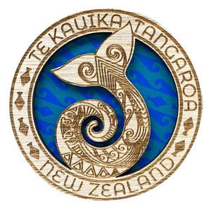 Magnets Keyrings: NZ Whale Tail Wood Laser Magnet