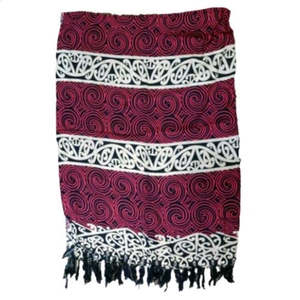 Sarongs: Sarong Spiral/Koru - Red