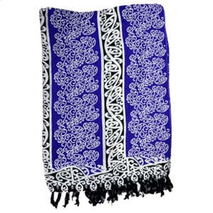 Sarongs: Sarong Kowhaiwhai - Purple White
