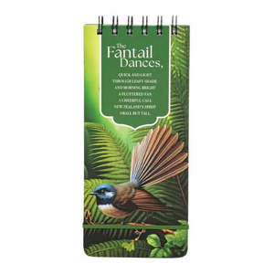 Stationery: Poem Fantail Dances Spiral Notepad