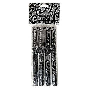 Stationery: Tattoo Pens 4pk Silver/Black