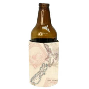 Shot Glasses Can Coolers: NZ Aged Map Can Cooler