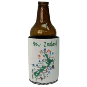 Shot Glasses Can Coolers: NZ Icon Map Can Cooler