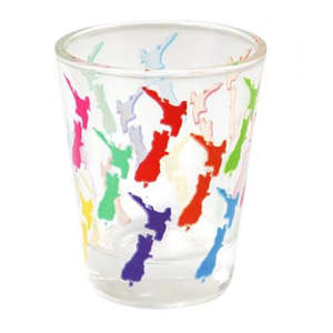 NZ Map Shot Glass