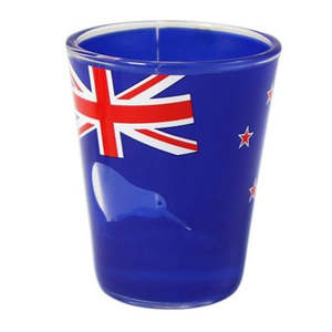 Shot Glasses Can Coolers: NZ Flag with Kiwi Shot Glass