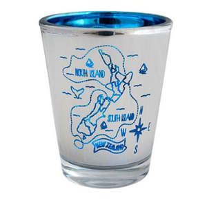NZ Map Shot Glass - Blue