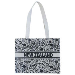 Bags: Silhouette Birds Cotton Bag with Gusset