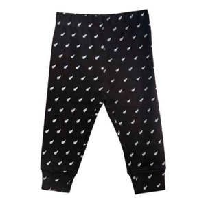 Kiwi & Friends Black Baby Fern Pants