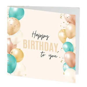 Happy Birthday Balloons Gift Card