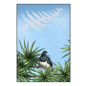 Gift Cards: Sophie Blokker Greeting Card - Silver Fern - Wood Pigeon