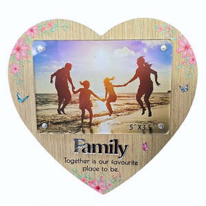 Floral Heart Frame - Family