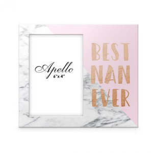 Photo Frames: Nan Marble Wooden Side Frame