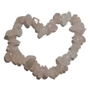 Semi Precious Stone Jewellery: Rose Quartz Chip Bracelet