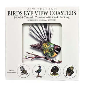 Sophie Blokker: Sophie Blokker Ceramic Coasters - Birds - Set 2