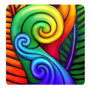 Sophie Blokker: Sophie Blokker Tile 3D - Bright Koru