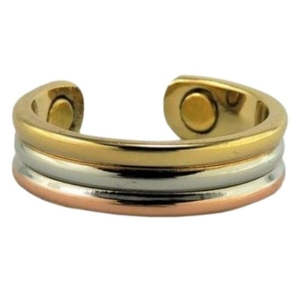 Copper Magnetic Jewellery: Three Tone Ring