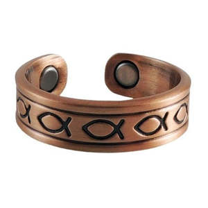Copper Magnetic Jewellery: Fish Pattern Ring