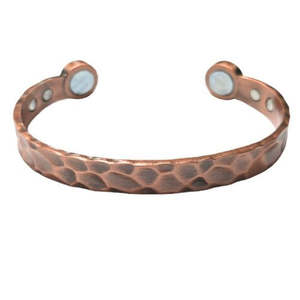 Copper Magnetic Jewellery: Copper Bracelet Dent Pattern With Magnets