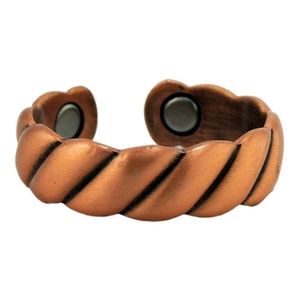Copper Magnetic Jewellery: Twist Pattern Ring  - Copper