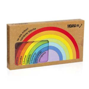 Moana Road: Wooden Te Reo Rainbow Blocks