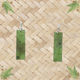 NZ Greenstone Toki Rectangle Earrings - 35mm