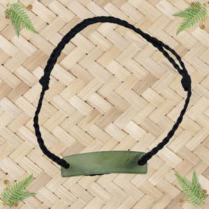 NZ Greenstone Bracelet with Braided Cord - 40mm