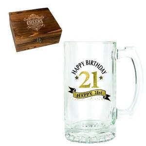 Beer Stein - 21st with Wooden Box