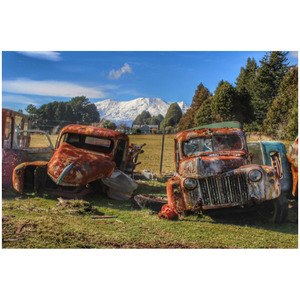 Mancave: MT Ruapehu  Print on Glass