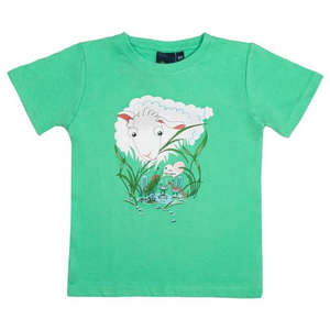 Kids Sheep Tea Party Tee - Mint Green
