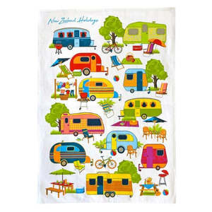 Manchester: Camping Tea Towel