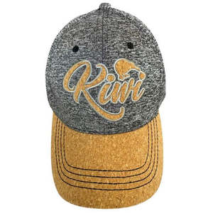 Hats Beanies: Adults Kiwi Cork Brim Cap - Black