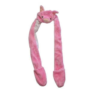 Children: Unisex Lady Pig Animal Warm Hat/Cap Beanie with Mittens