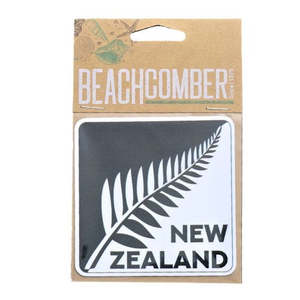 New Zealand Made: NZ Fern Black & White Sticker
