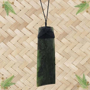 NZ Greenstone Toki Pendant - 160mm
