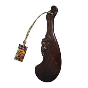 Kiwiana: Wooden Carved Wahaika Club - Large