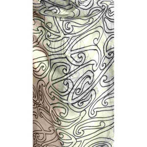 Kiwiana: NZ Maori Print 2 Scarf - White