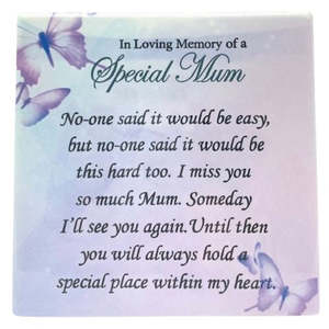 Special Mum Memory Plaque