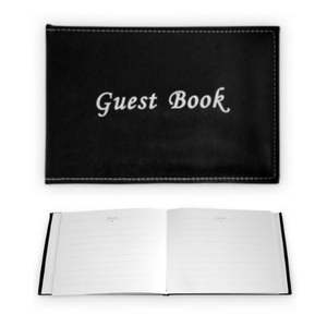 Guest Book Black with Silver