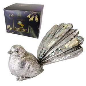 Silver Fantail with Paua