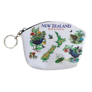 Gifts: NZ Birds, Map & Flowers Coin Purse