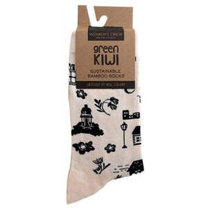 Womens Bamboo Socks - Icons White