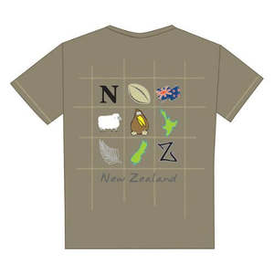 Kids Icons of NZ Tee - Khaki