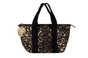 Souvenirs: Birds Black & Gold Lunch Bag