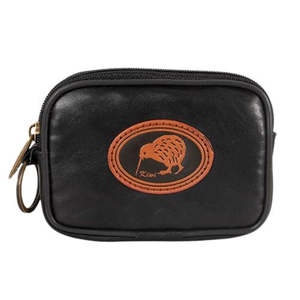 Souvenirs: Kiwi Coin Purse with Keyring - Black